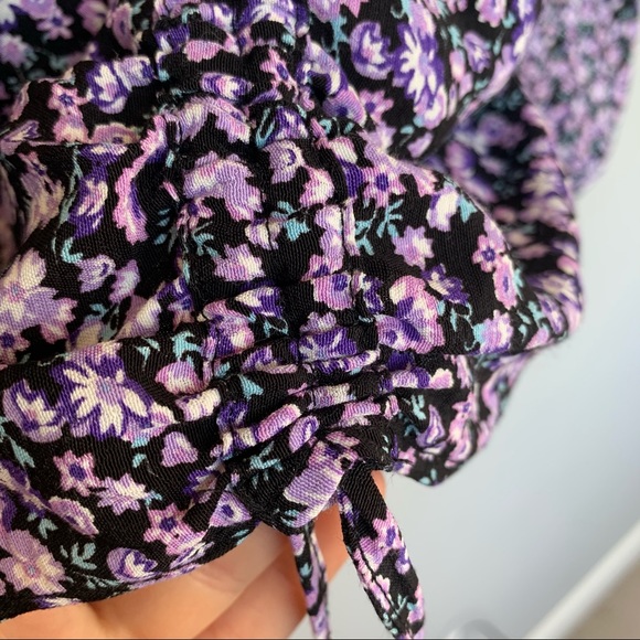 NWT ZARA Purple Cropped Off-the-shoulder top - Picture 4 of 7